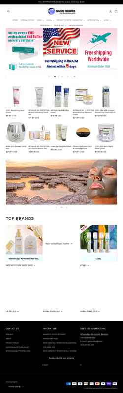Zrzut ekranu deadsea-cosmetics.com