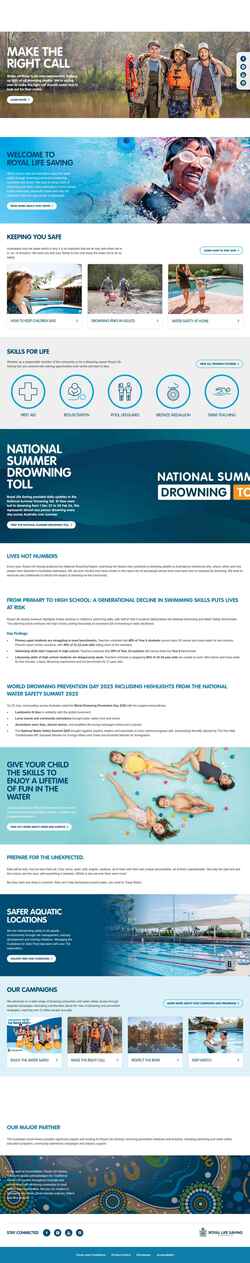Ekran görüntüsü www.royallifesaving.com.au