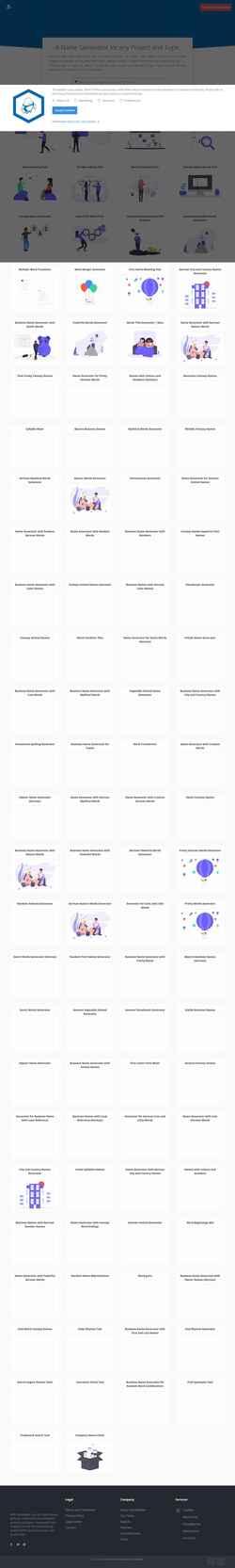 Screenshot tools.namerobot.com