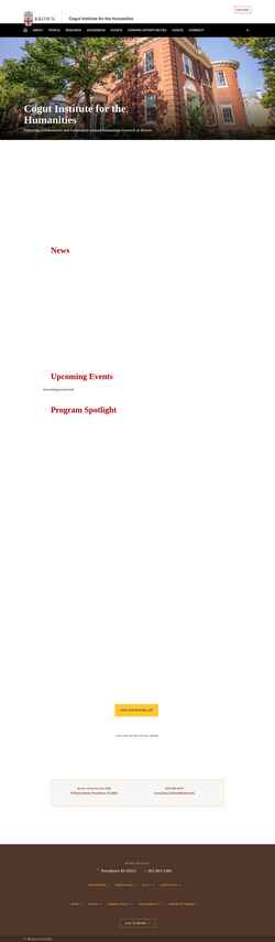 Снимак екрана humanities.brown.edu
