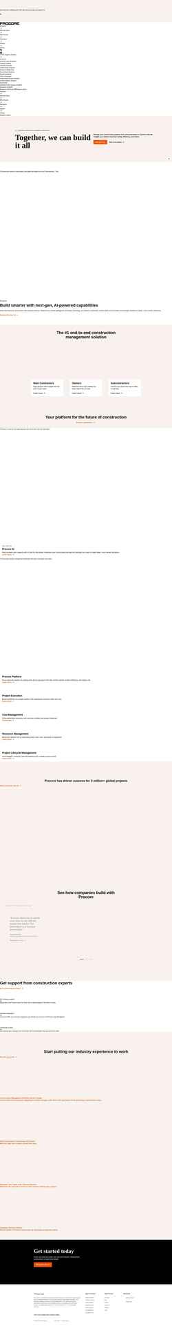 Снимак екрана www.procore.com