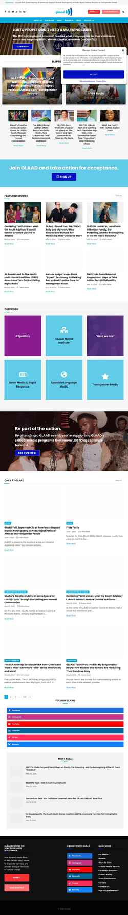 Skærmbillede glaad.org