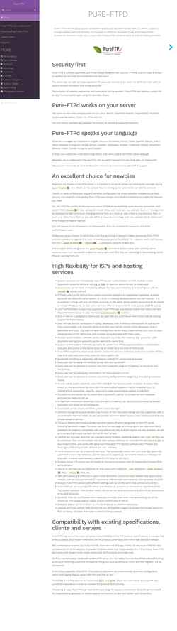Screenshot www.pureftpd.org