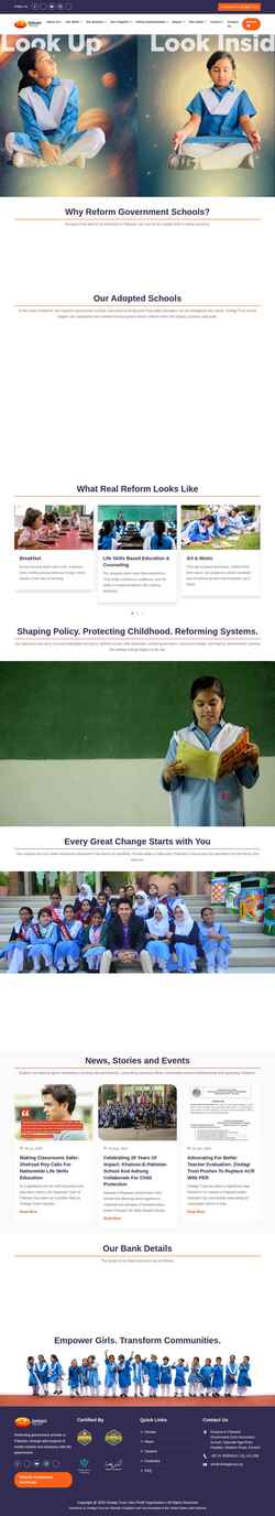 Screenshot www.zindagitrust.org