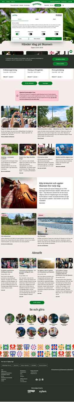 スクリーンショット www.skansen.se
