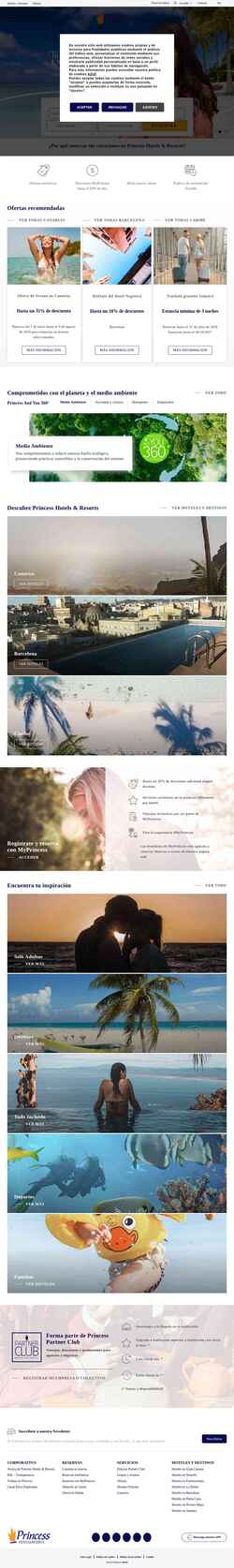 Screenshot www.princess-hotels.com