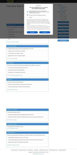 Zrzut ekranu www.timezoneconverter.com