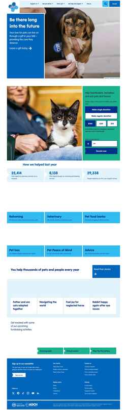 Screenshot www.bluecross.org.uk