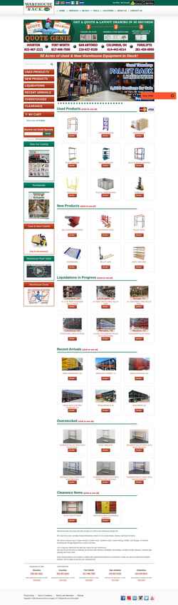 Captura de pantalla www.warehouserack.com