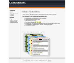 Snímka obrazovky www.a-free-guestbook.com