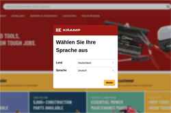 Snímek obrazovky www.kramp.com