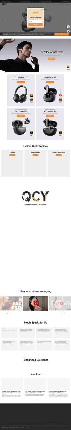 Ekran görüntüsü www.qcy.com