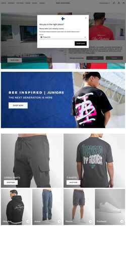Ekrānuzņēmums beeinspiredclothing.com