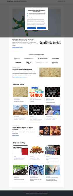 Снимак екрана www.creativity-portal.com