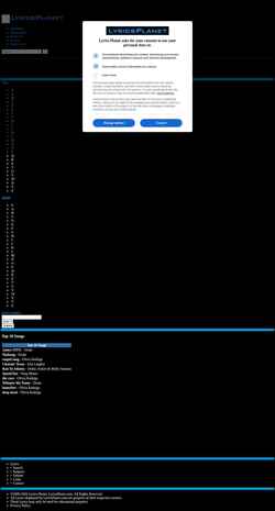スクリーンショット www.lyricsplanet.com