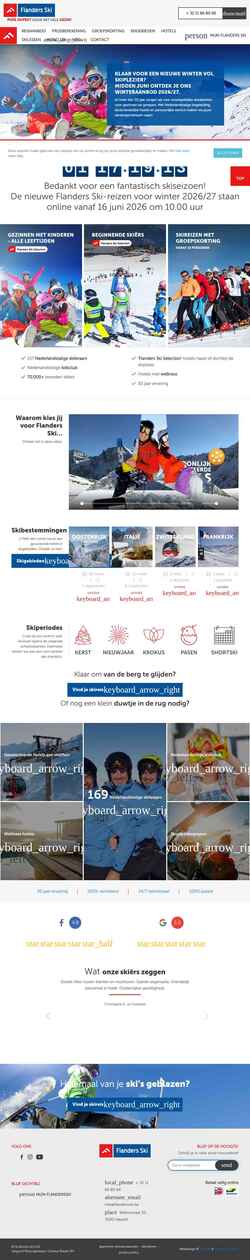 Captură de ecran www.flandersski.be