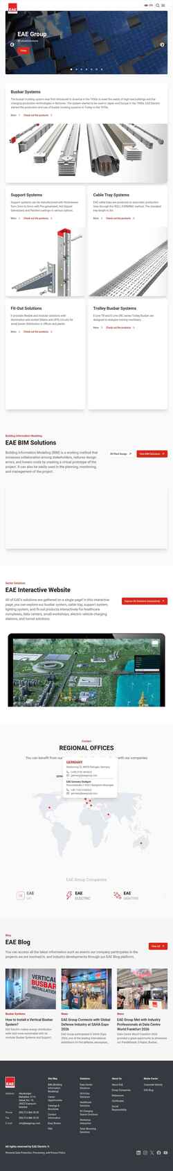 Captură de ecran www.eaeelectric.com