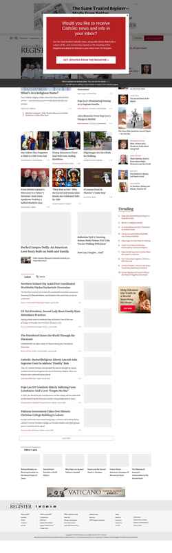 Ekrānuzņēmums www.ncregister.com