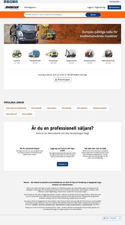 Zrzut ekranu www.mascus.se