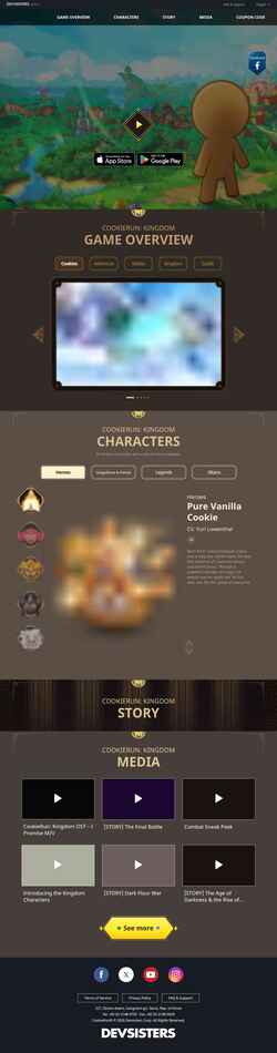 Снимак екрана www.cookierun-kingdom.com