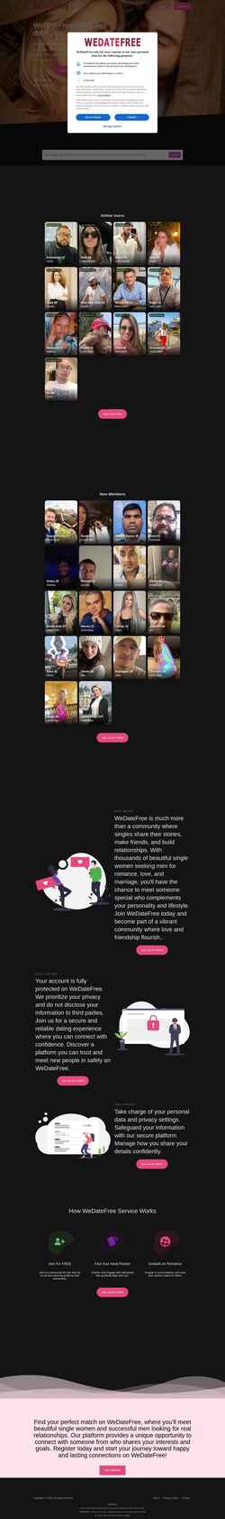 Скриншот wedatefree.com