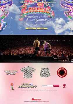 Captura de pantalla redhotchilipeppers.com