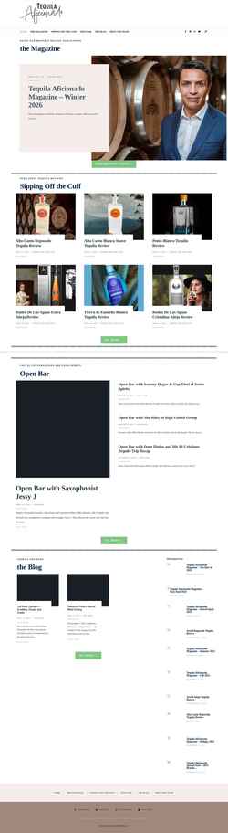 Screenshot www.tequilaaficionado.com