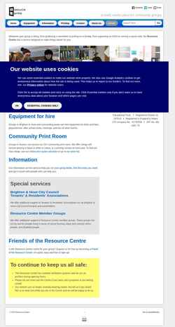 Schermata www.resourcecentre.org.uk
