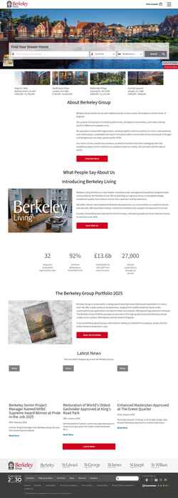 Snímek obrazovky www.berkeleygroup.co.uk