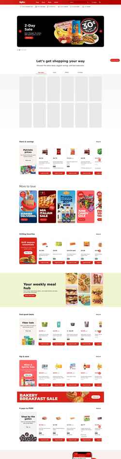 Skærmbillede www.hy-vee.com
