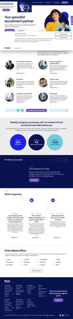 Screenshot www.reed.com