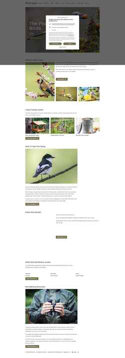 Captura de pantalla www.birdspot.co.uk