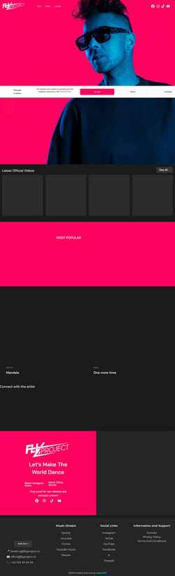 Screenshot flyprojectmusic.com