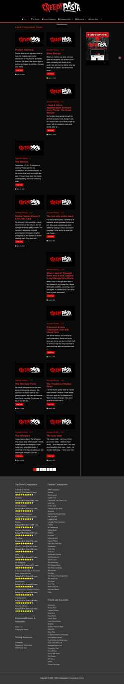 Captura de pantalla www.creepypasta.com