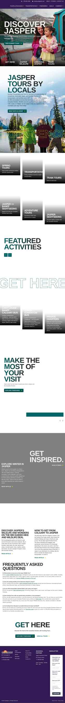 Screenshot www.sundogtours.com