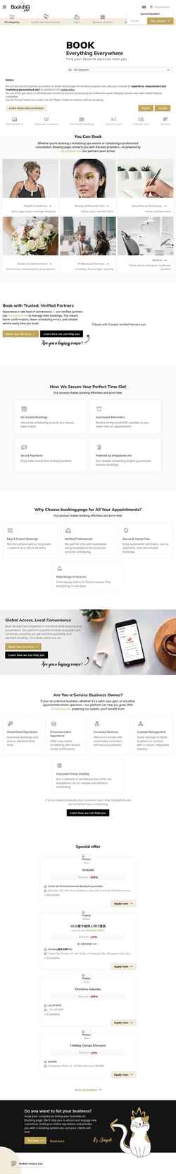 Снимак екрана booking.page