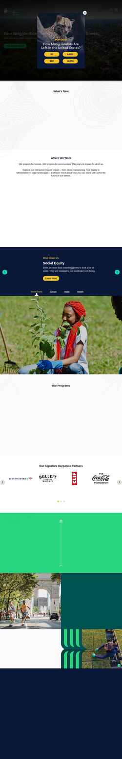 Captura de pantalla www.americanforests.org