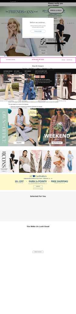 Ekraanipilt www.anntaylor.com