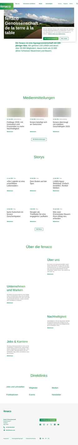 Schermata www.fenaco.com