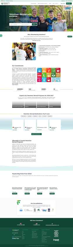 Captura de pantalla www.volunteeringsolutions.com