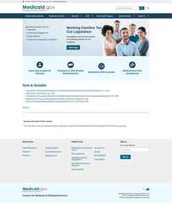 Captura de pantalla www.medicaid.gov
