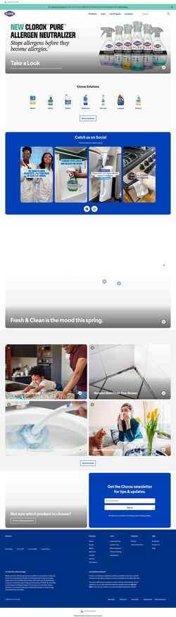 Снимак екрана www.clorox.com