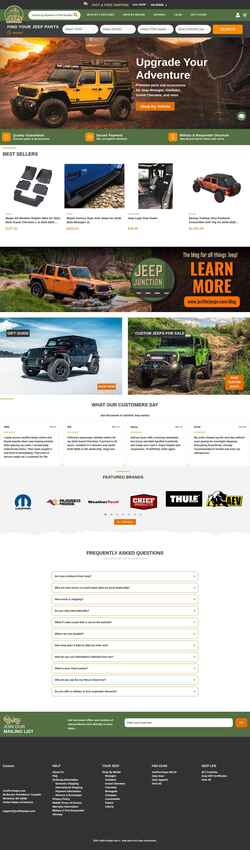 Captura de pantalla www.justforjeeps.com