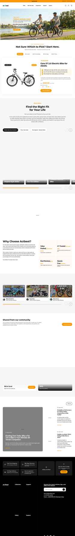 Snimka zaslona actbestbike.com