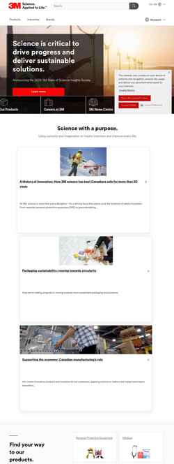 Снимак екрана www.3mcanada.ca