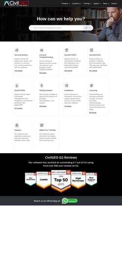 Captura de tela knowledge.civilgeo.com