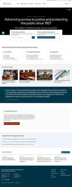 Screenshot www.calbar.ca.gov