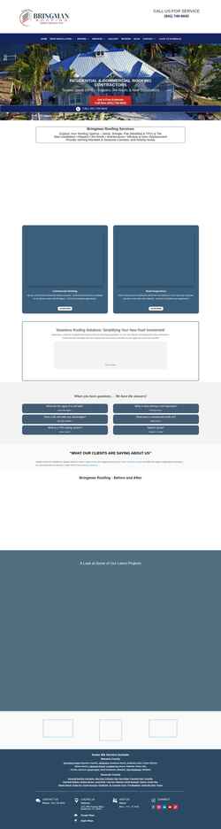Screenshot bringmanroofing.com