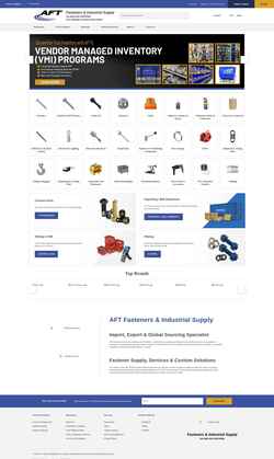 Snímek obrazovky www.aftfasteners.com