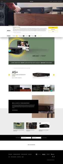 Στιγμιότυπο οθόνης www.arcam.co.uk